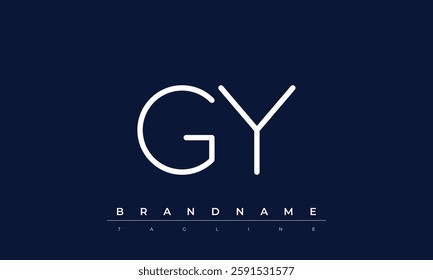 GY Abstract letter logo. This logo icon incorporate with abstract shape in the creative way