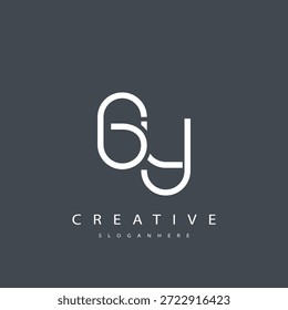 Diseño Abstractas del logotipo del monograma de GY. Este logotipo está diseñado con una combinación de dos letras de línea G e Y
