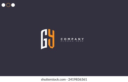 GY Alphabet letters Initials Monogram logo YG, G and Y