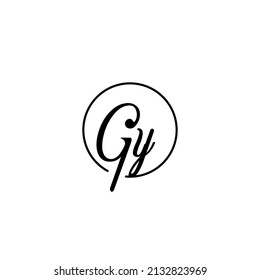 GY circle feminine concept initial logo best for beauty and fashion