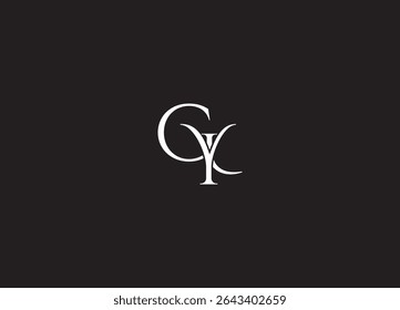 GY criativo design de logotipo inicial e logotipo de letra