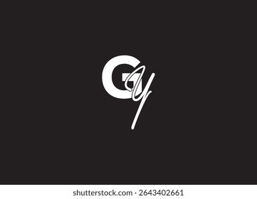 GY criativo design de logotipo inicial e logotipo de letra