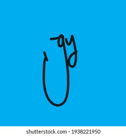 GY g y Initial handwriting creative fashion elegant design logo Sign Symbol template vector icon