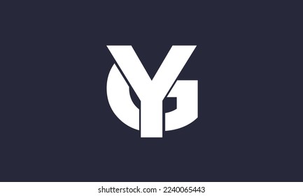 GY G Y Initials Letter Logo Design