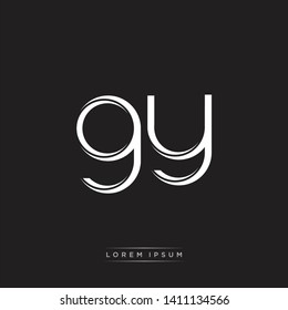 gy g y logo Initial Letter Split Lowercase