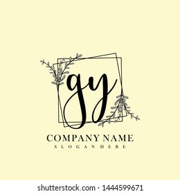 GY Initial beauty floral logo template