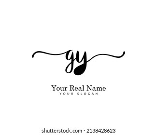 GY Initial beauty monogram logo Vektorgrafik