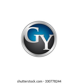 GY initial circle logo blue