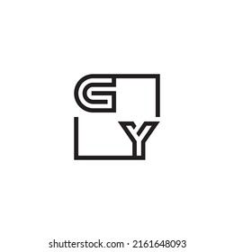 GY initial logo letters in high quality professional design that will print well across any print media