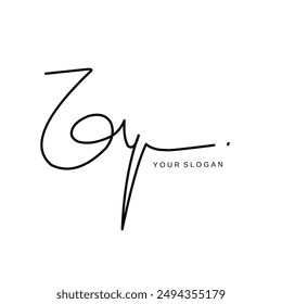 Gy Initial signature logo vector design