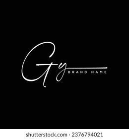 GY letter beauty handwriting vector logo