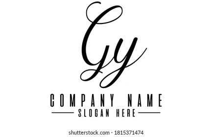 Diseño del logotipo de la letra GY, diseño del vector del logotipo GY inicial