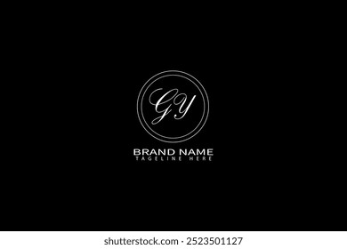 GY letter logo design on black background. GY creative initials letter logo concept. GY letter design