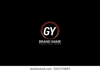 GY letter logo design on black background. GY creative initials letter logo concept. GY letter design.