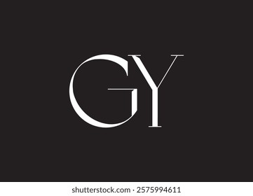 GY letter logo and initial logo design