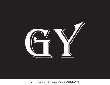 GY letter logo and initial logo design