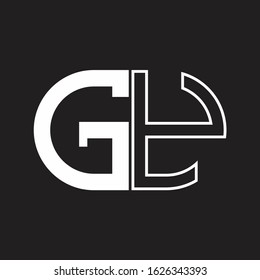 GY Letter logo monogram with oval shape negative space design template