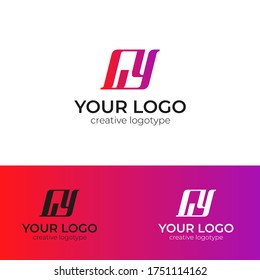 GY logo design  G and Y letter logotype modern design vector template