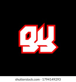 GY logo design, initial GY letter design with sci-fi style. GY logo for game, esport, Technology, Digital, Community or Business. G Y sport modern Italic alphabet font. Typography urban style fonts.