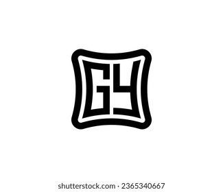 Plantilla vectorial de diseño de logotipo GY