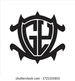 GY Logo monogram isolated with frame shield shape design template