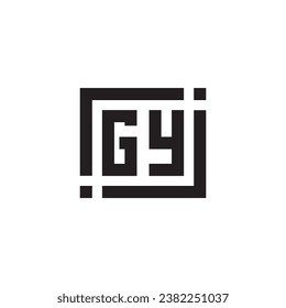GY minimalist geometric symbol logo in high quality professional design that will print well across any print media