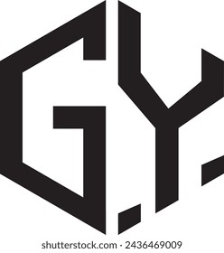 GY Polygon logo design, icon, symbol, vector file