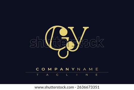 GY Typography Logo Design. Stylish monogram design depiction featuring the letters G and Y combined in an artistic signature style, delivering a unique and creative visual representation.