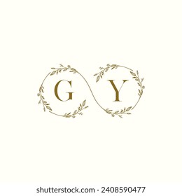 GY wedding infinity in elegant monogram with high quality professional design that will print well