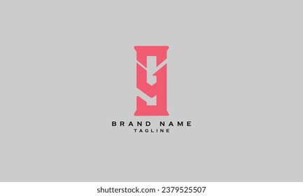 GY, YG, Abstract initial monogram letter alphabet logo design