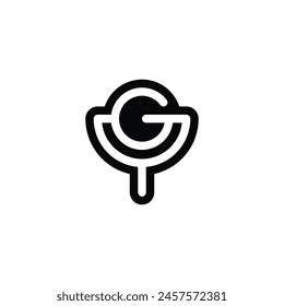 GY, YG, Abstract initial monogram letter alphabet logo design