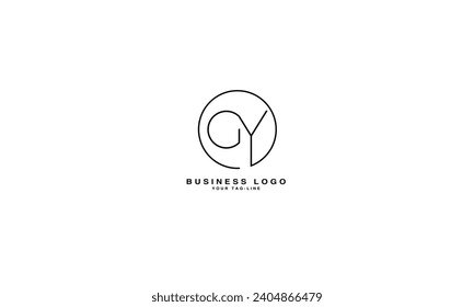 GY, YG, G,Y ,Abstract Letters Logo monogram