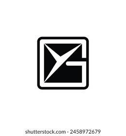 GY, YG, G AND Y Abstract initial monogram letter alphabet logo design