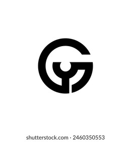GY, YG, G AND Y Abstract initial monogram letter alphabet logo design