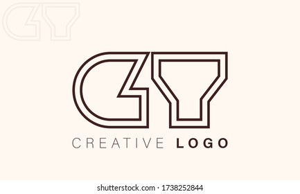 GY YG G Y initial logo design - Vector
