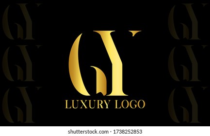 GY YG G Y initial logo design - Vector
