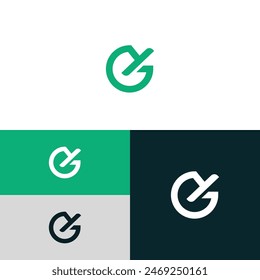 GY, YG letter logo design template elements. Modern abstract digital alphabet letter logo.