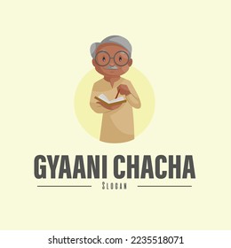 Plantilla de logotipo de mascota vector chacha gyaani.