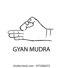 Gyan mudra hand gesture vector image