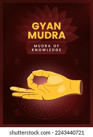 Gyan Mudra Hand Gesture - Vector illustration