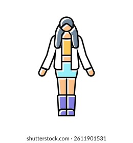 gyaru fashion color icon vector. gyaru fashion sign. isolated symbol illustration
