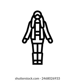 gyaru fashion line icon vector. gyaru fashion sign. isolated contour symbol black illustration