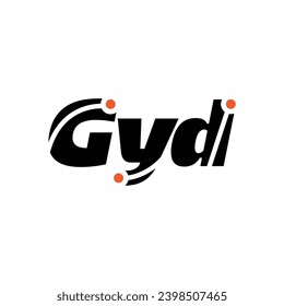 GYD brand name initial letters monogram.