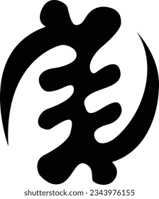 Gye-Nymbol-Symbol. Ghana dekoratives Design. Symbol für afrikanisches Muster.