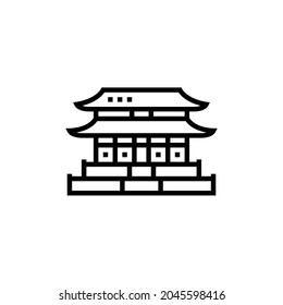 Gyeongbokgung Palace Icon Isolated On White Background 