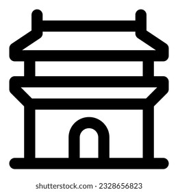 gyeongbokgung palace icon vector illustration asset element