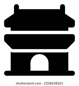 Gyeongbokgung Palast Symbol Vektorgrafik Objekt Element