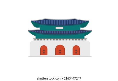 Gyeongbokgung Palast Wahrzeichen der Seoul Vector Illustration