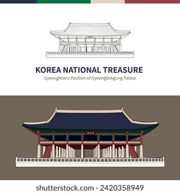 Gyeonghoeru im Gyeongbokgung-Palast, einem Nationalschatz Koreas