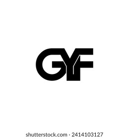 diseño del logotipo de la letra de la tipografía gyf